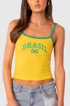 Edikted International Tank Top In Brasil, Women's At Urban Outfitters