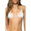 Edikted Ira Ruffle Rib Triangle Bikini Top