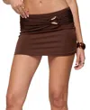 Edikted Isaiah Abstract Ring Mini Skirt In Brown