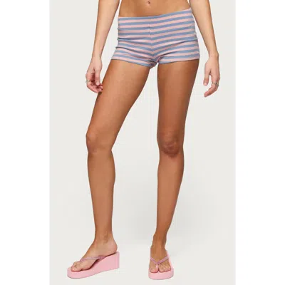 Edikted Isara Stripe Mini Shorts In Multi