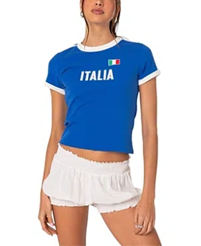 Edikted Italy Tee In Blue