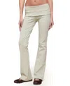 Edikted Ivanne Foldover Flared Pants In White