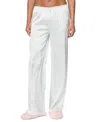 Edikted Izabella Satin Effect Wide Leg Pants In White