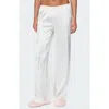 Edikted Izabella Satin Effect Wide Leg Pants In White