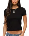 Edikted Izabella Shredded Back T-shirt In Black
