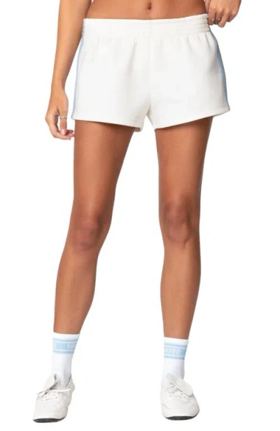 Edikted Izzie Side Stripe Shorts In Cream