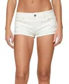 Edikted Jagger Low Rise Denim Shorts In White
