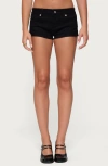Edikted Jagger Low Rise Denim Shorts In Animal Print