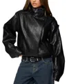Edikted Jaicee High Neck Oversized Jacket In Black