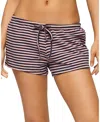Edikted Jainee Striped Drawstring Shorts In Purple