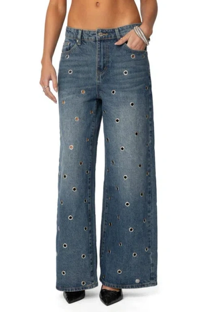 EDIKTED EDIKTED JAINIE GROMMET LOW RISE JEANS