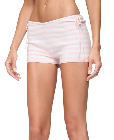 EDIKTED JANELLE STRIPED KNIT SHORTS