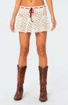 EDIKTED EDIKTED JASLENE CROCHET COVER-UP MINISKIRT