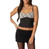 Edikted Jaxon Lace Trim Camisole In Black