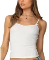 Edikted Jay V-neck Cotton Camisole In White