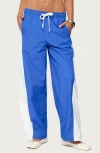 Edikted Jaye Contrast Panel Track Pants In Blue