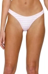 Edikted Jayla Striped Bikini Bottom In Pink