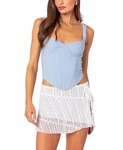 Edikted Jazmine Cupped Corset In Light Blue