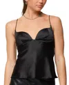 Edikted Jema Cupped Satin Effect Top In Black