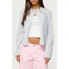 Edikted Jenie Split Front Cardigan In Blue