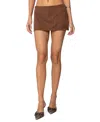 Edikted Jennifer Pinstripe Mini Skort In Brown