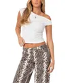 Edikted Jett Asymmetric Top In Cream