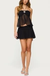 Edikted Jettie Embellished Chiffon Halter Top