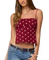 Edikted Jinx Print Open Back Top In Red
