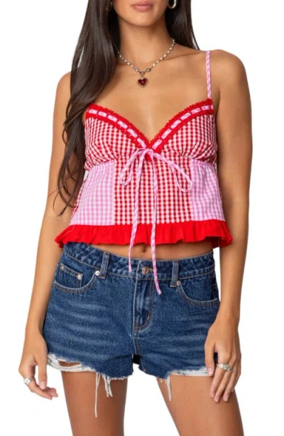 EDIKTED EDIKTED JOANNE MIXED GINGHAM CAMISOLE