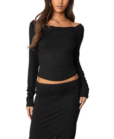 EDIKTED JOHANNA COWL NECK TOP