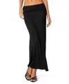 Edikted Johanna Foldover Maxi Skirt In Black