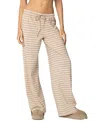 Edikted Jona Stripey Slit Pants In Beige