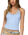 Edikted Jordie Lacey Halter Top In Blue