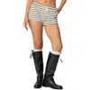 Edikted Jordyn Stripe Drawstring Shorts In Cream