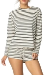 Shop Edikted Jordyn Stripe Long Sleeve T-shirt In Cream