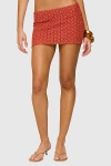 Edikted Josephina Textured Floral Mini Skirt
