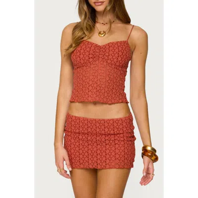 EDIKTED EDIKTED JOSEPHINA TEXTURED FLORAL TANK
