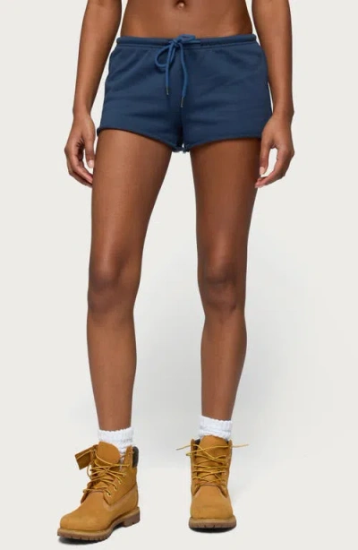Edikted Juana Cutoff Shorts In Blue