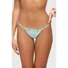 Edikted Junie Mixed Button Bikini Bottoms In Blue