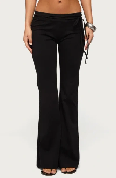 Edikted Junipar Tie Waist Flare Pants In Multi