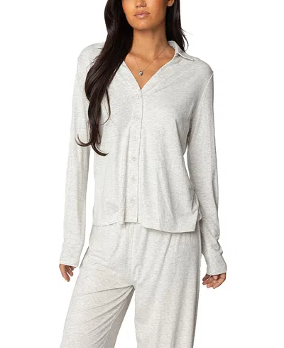 EDIKTED JUSTINA BUTTON UP TOP