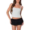 Edikted Kaia Polka Dot Tie Back Top In White