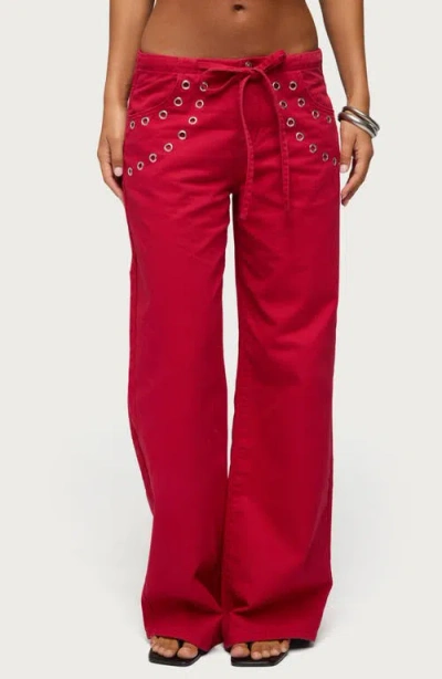Edikted Kala Grommet Low Rise Baggy Jeans In Multi