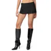 Edikted Karine Low Rise Pinstripe Pleated Miniskort In Black