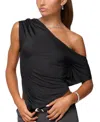 Edikted Katana Asymmetric Off Shoulder Top In Black