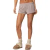 Edikted Keely Pointelle Pull-on Shorts In Brown