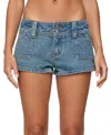 Edikted Keinan Low Rise Denim Shorts In Black