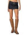 Edikted Women's Foster Washed Denim Mini Skirt In Dark Blue