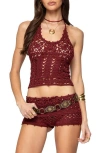 Edikted Kelani Crochet Halter Top