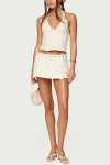 Edikted Keli Buckle Halter Top In Neutral